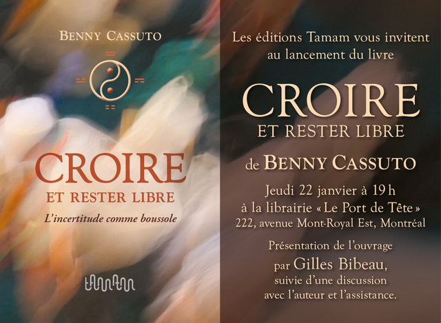 Affiche Lancement Livre Croire et Rester Libre